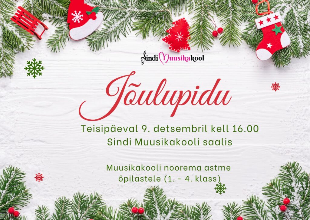 Noorema astme Jõulupidu 9. detsembril 16.00